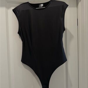 H&M Black Bodysuit Sleek Stretchy Fit